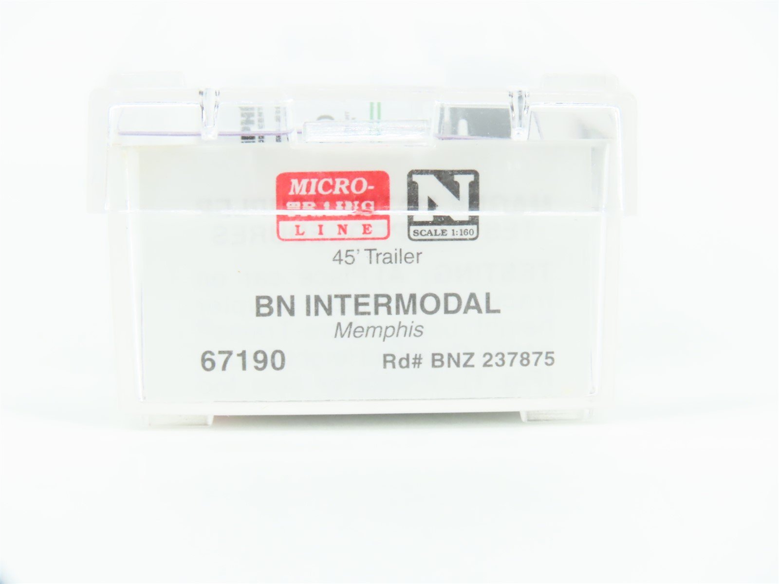 N Scale Micro-Trains MTL 67190 BNZ Intermodal Memphis 45' Trailer #237875