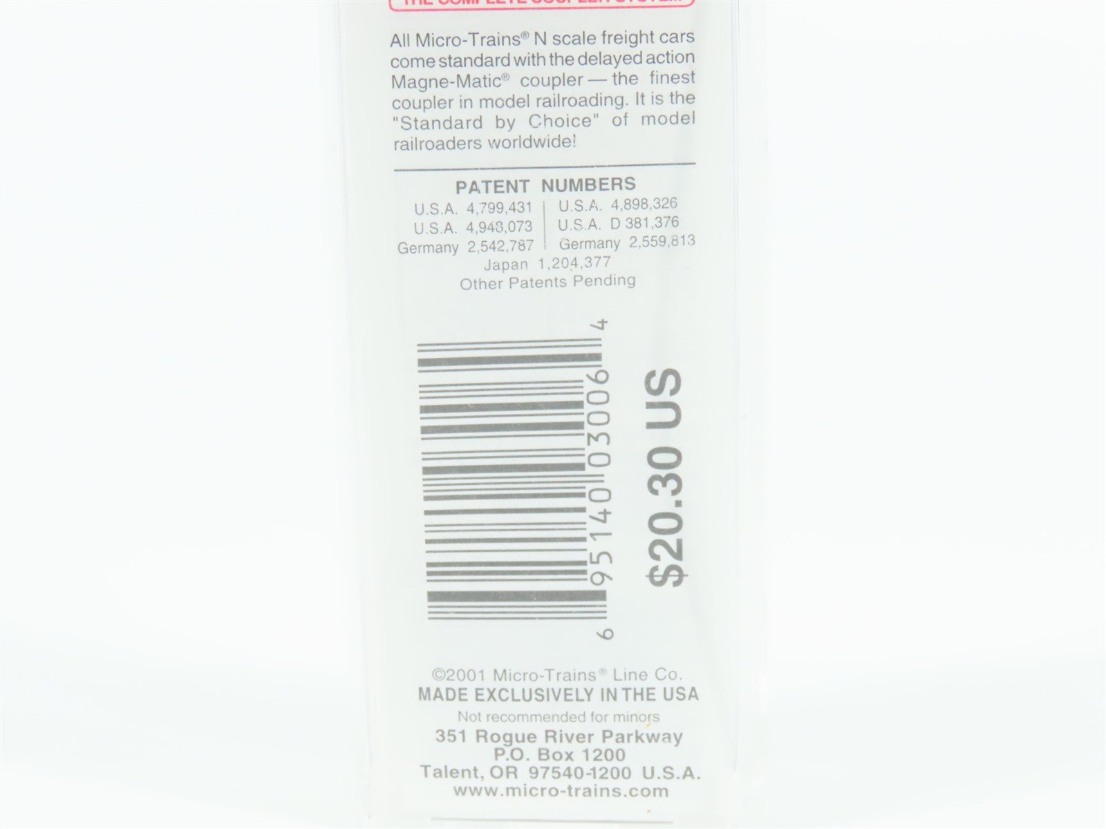 N Scale Micro-Trains MTL 67190 BNZ Intermodal Memphis 45' Trailer #237875