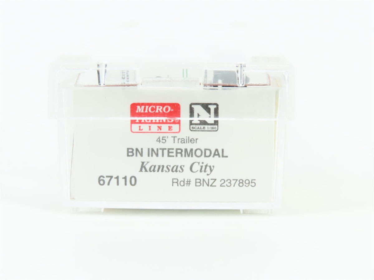 N Scale Micro-Trains MTL 67110 BNZ Intermodal Kansas City 45&#39; Trailer #237895