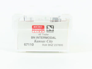 N Scale Micro-Trains MTL 67110 BNZ Intermodal Kansas City 45' Trailer #237895