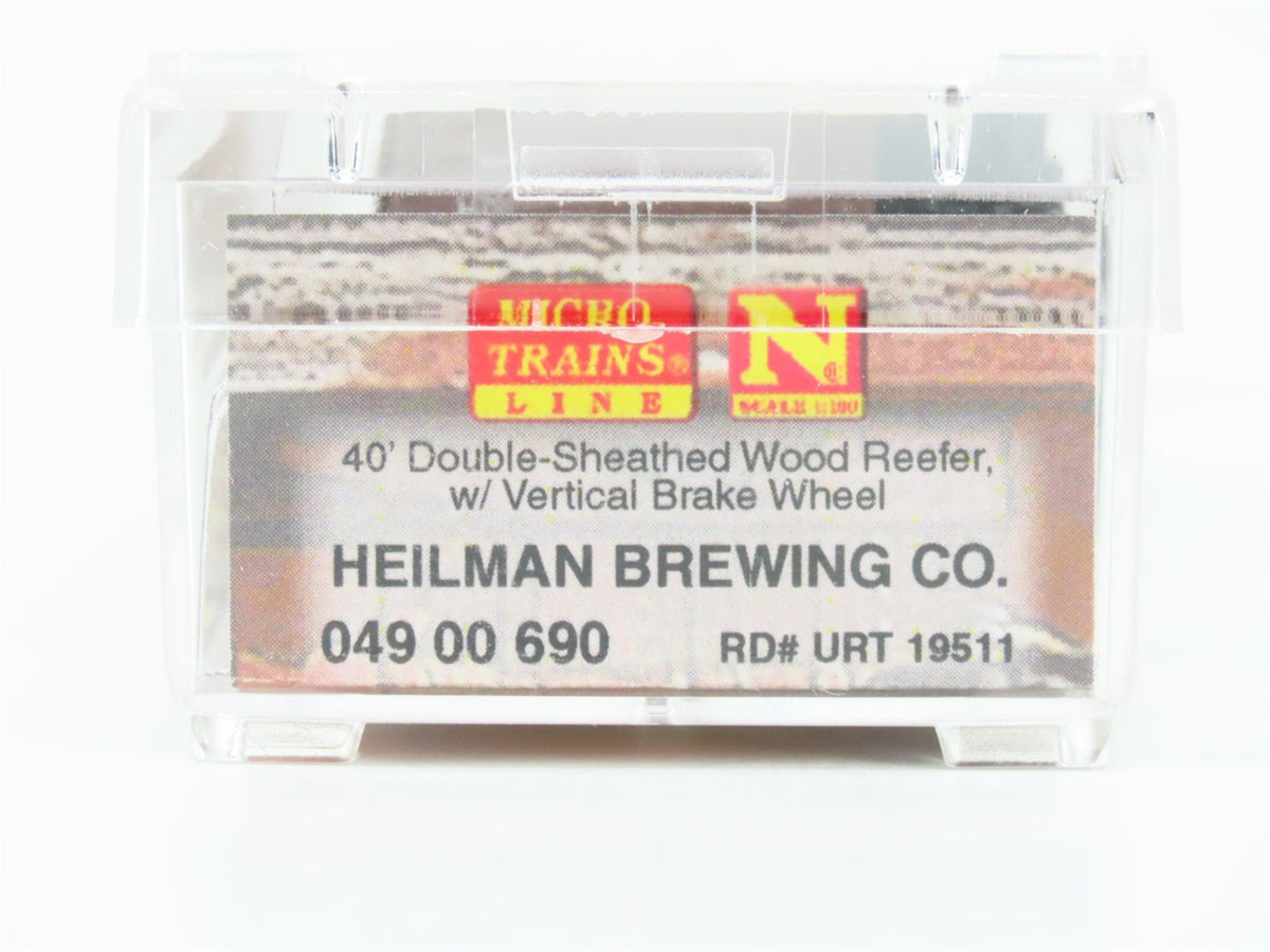 N Scale Micro-Trains MTL 04900690 URT Heilman Brewing Co. 40&#39; Wood Reefer #19511