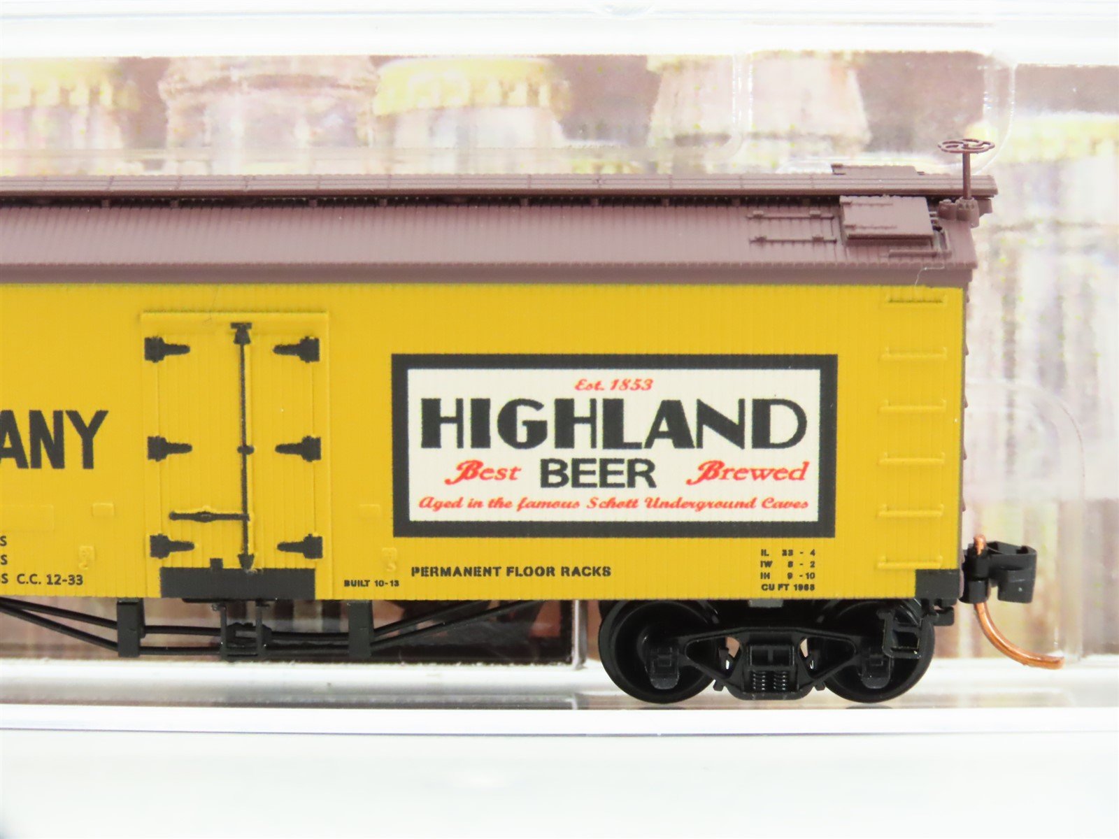 N Scale Micro-Trains MTL 05800170 GARE Schott's Brewing 36' Wood Reefer #9905