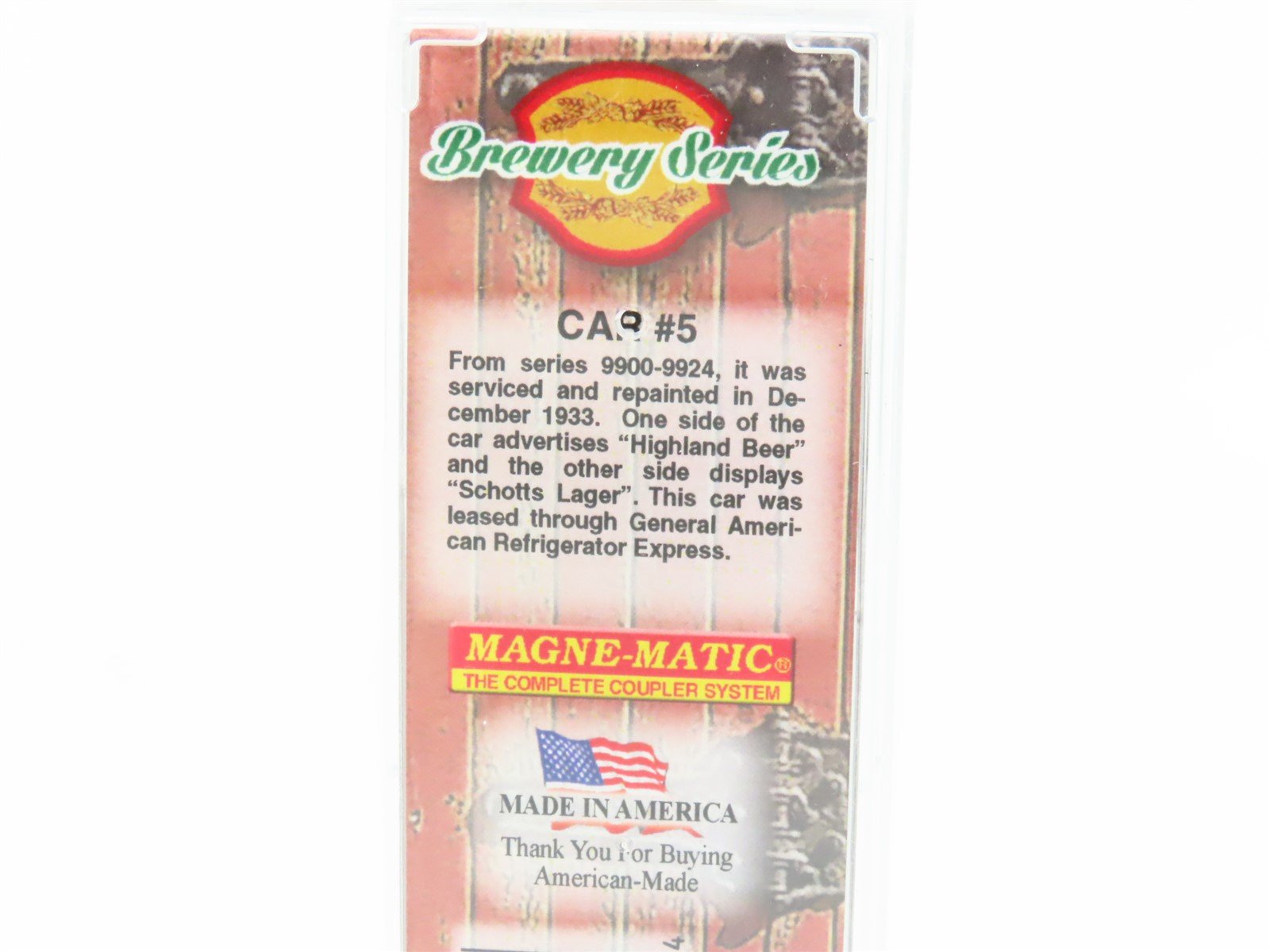 N Scale Micro-Trains MTL 05800170 GARE Schott's Brewing 36' Wood Reefer #9905