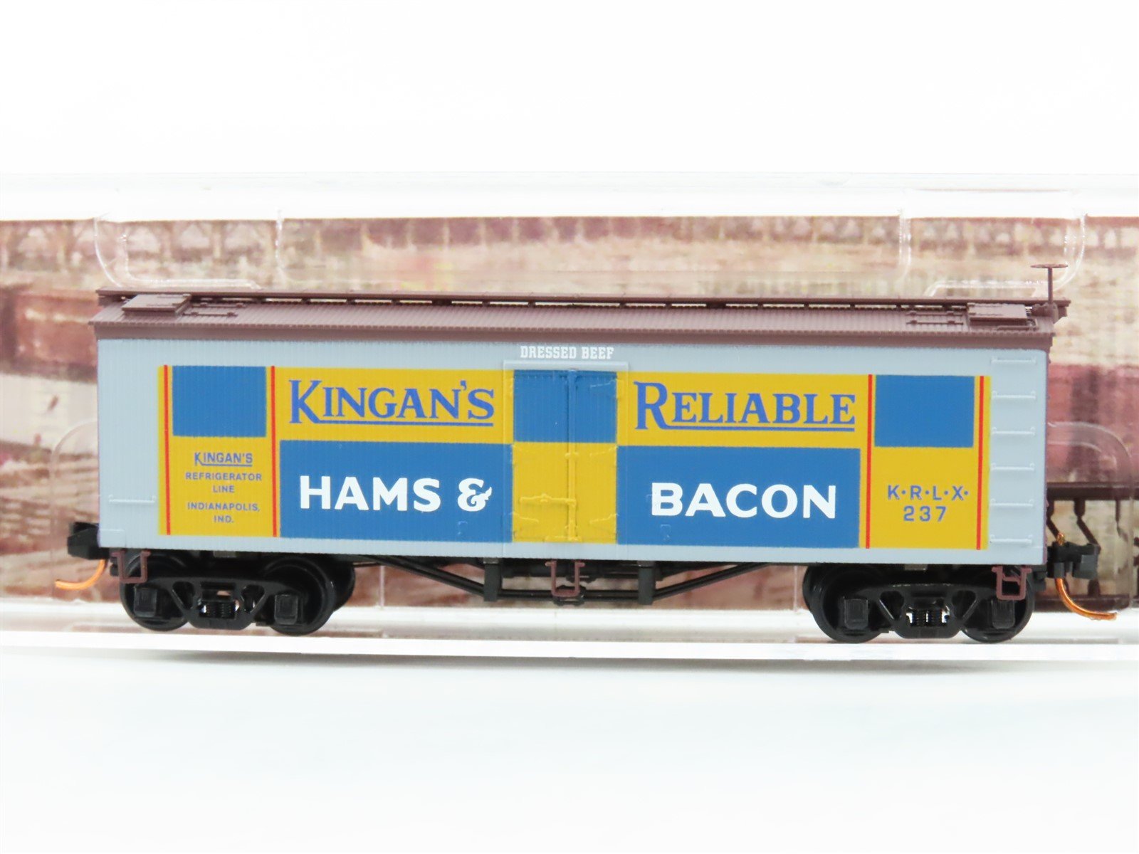 N Micro-Trains MTL 05800130 KRLX Kingan's Reliable Ham & Bacon 36' Reefer #237