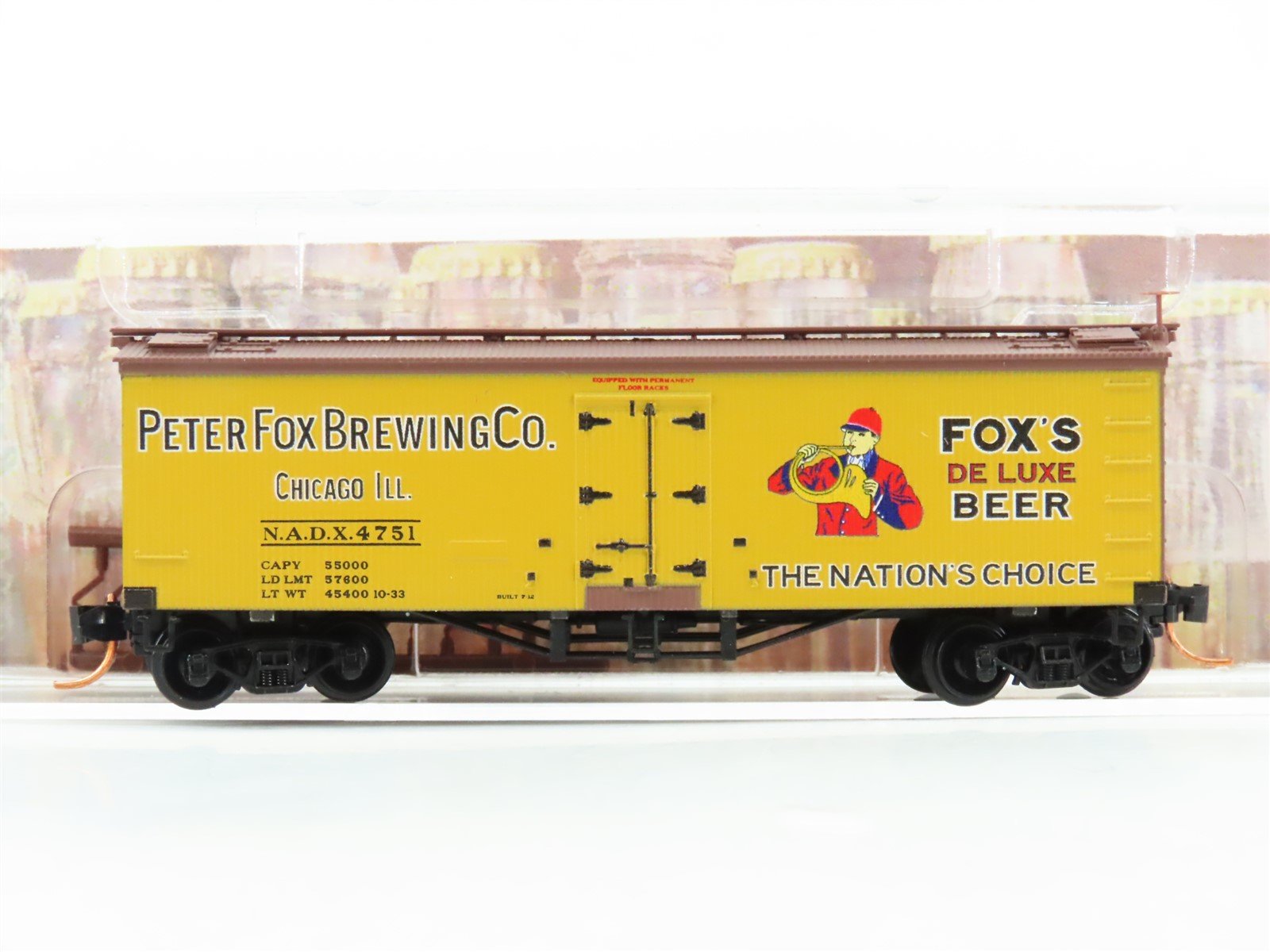 N Scale Micro-Trains MTL 05800200 NADX Fox Brewing 36' Wood Reefer #4751