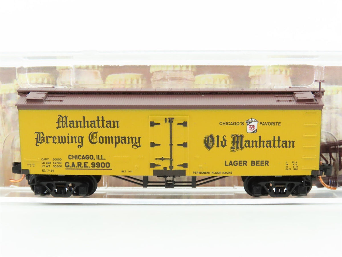 N Scale Micro-Trains MTL 05800190 GARE Old Manhattan Lager Beer 36&#39; Reefer #9900