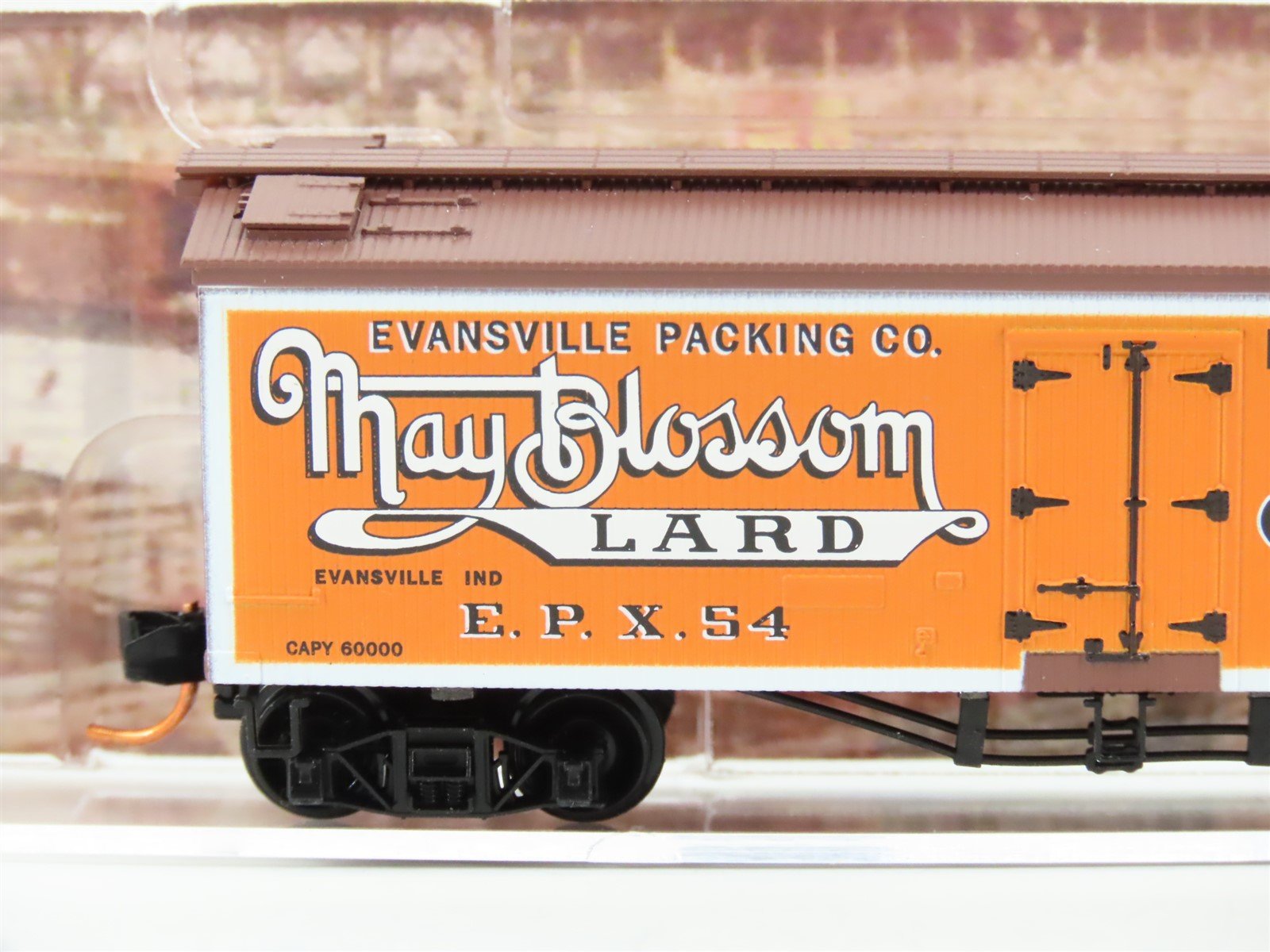 N Scale Micro-Trains MTL 05800140 EPX Evansville Packing Co. 36' Wood Reefer #54