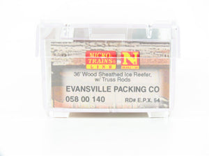 N Scale Micro-Trains MTL 05800140 EPX Evansville Packing Co. 36' Wood Reefer #54
