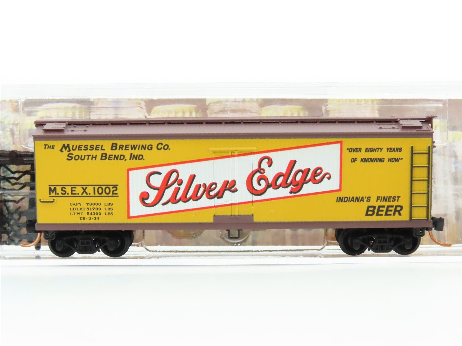 N Scale Micro-Trains MTL 04900670 MSEX Muessel Silver Edge Beer 40' Reefer #1002