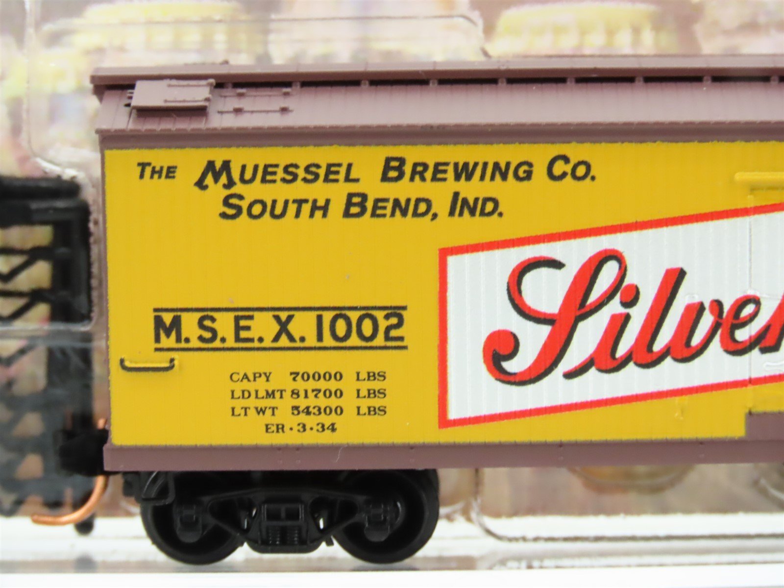 N Scale Micro-Trains MTL 04900670 MSEX Muessel Silver Edge Beer 40' Reefer #1002