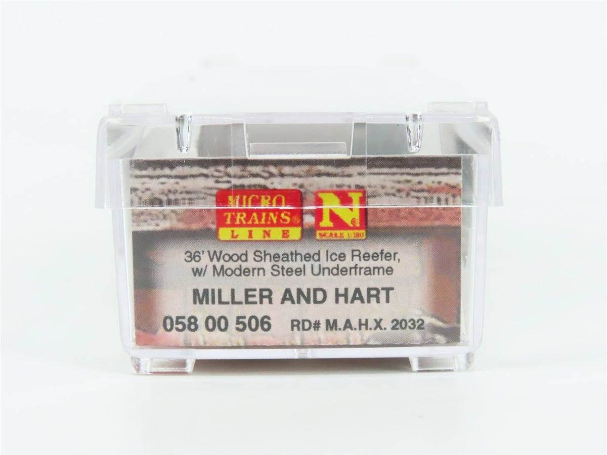 N Scale Micro-Trains MTL 05800506 MAHX Miller &amp; Hart 36&#39; Wood Reefer #2032