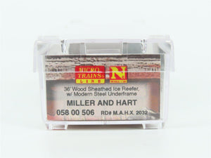 N Scale Micro-Trains MTL 05800506 MAHX Miller & Hart 36' Wood Reefer #2032