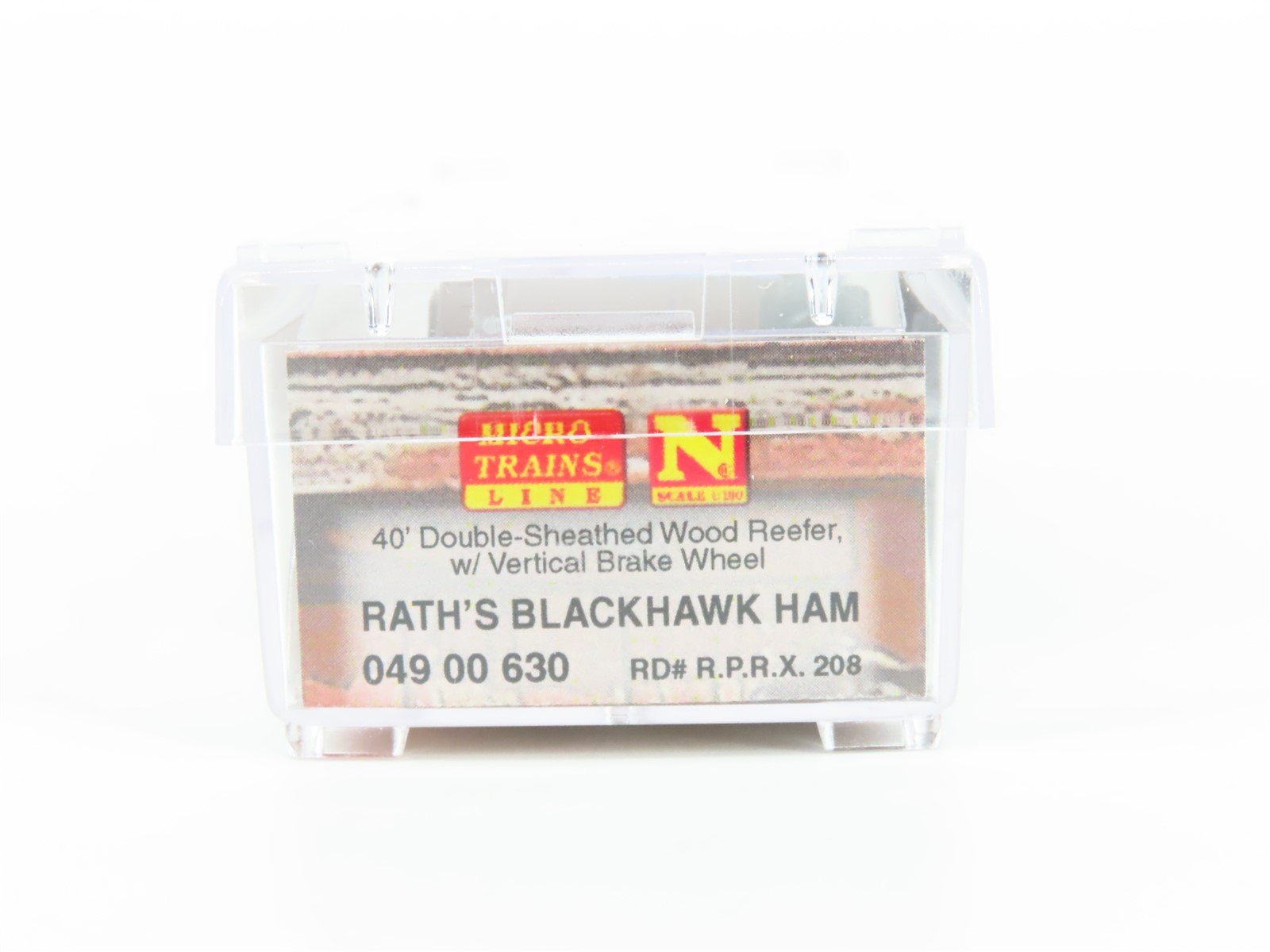N Scale Micro-Trains MTL 04900630 RPRX Rath's Blackhawk Ham 40' Wood Reefer #208