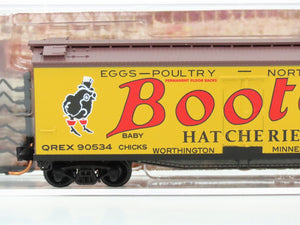 N Scale Micro-Trains MTL 04900620 QREX Boote's Hatcheries 40' Wood Reefer #90534