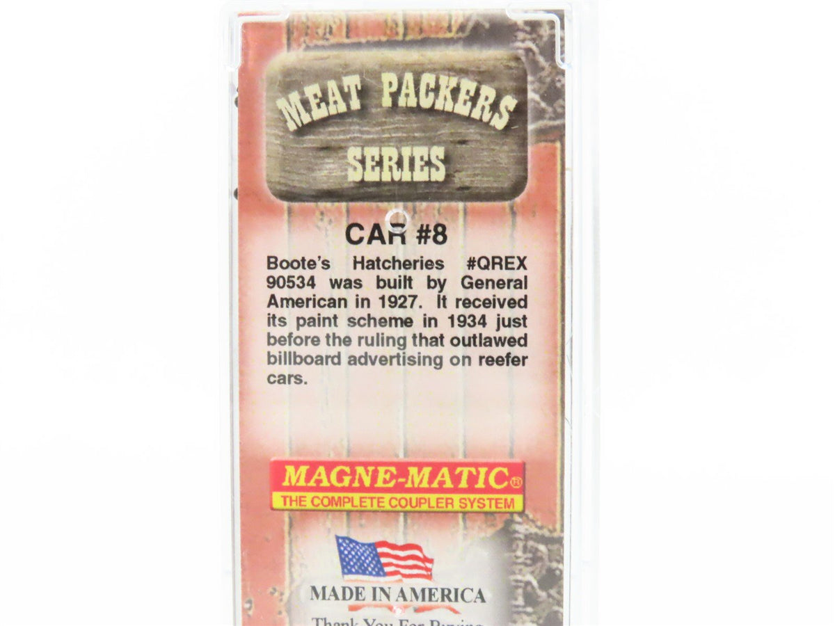 N Scale Micro-Trains MTL 04900620 QREX Boote&#39;s Hatcheries 40&#39; Wood Reefer #90534