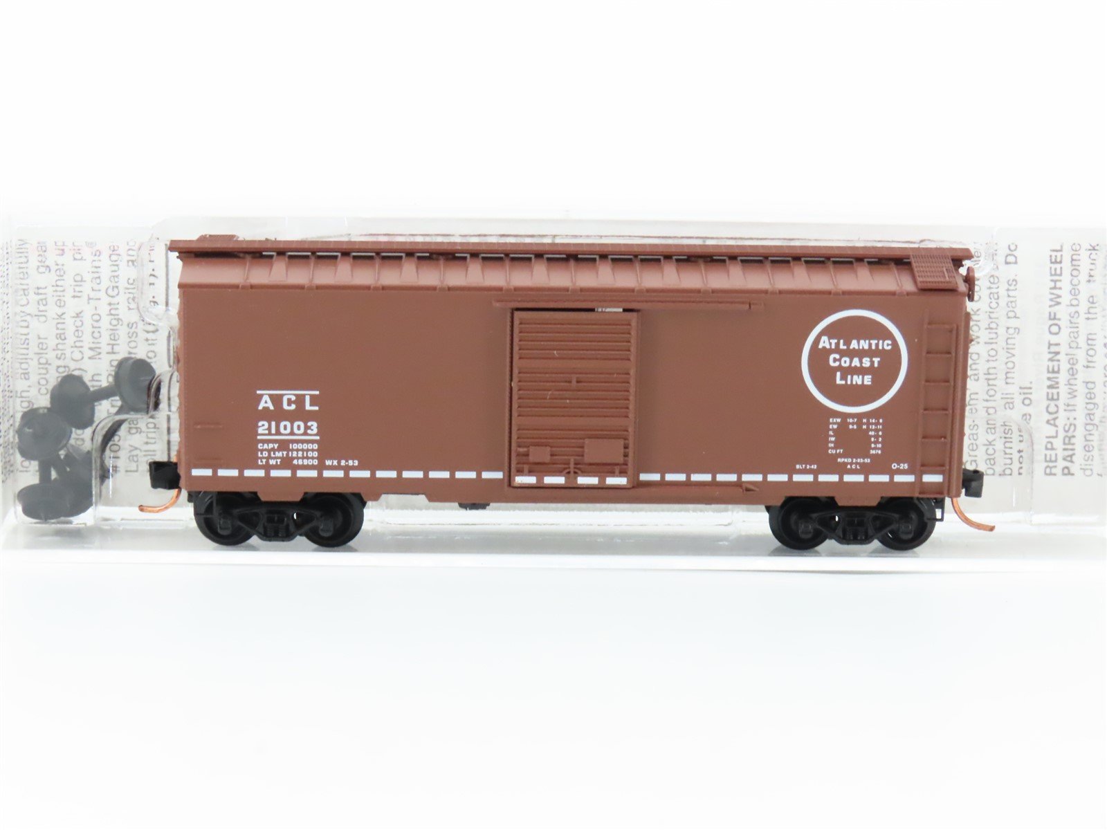 N Micro-Trains MTL 20636 ACL Atlantic Coast Line 40' Standard Boxcar #21003