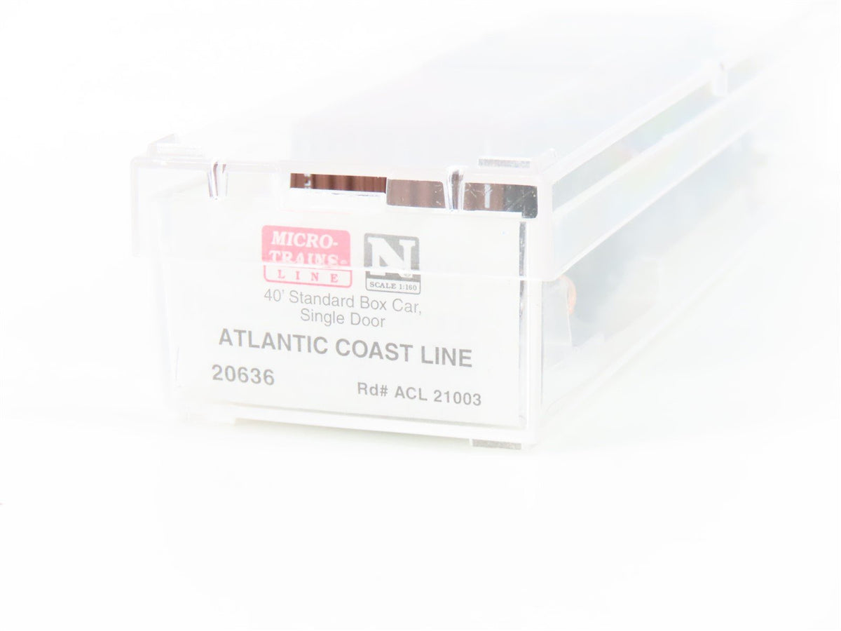 N Micro-Trains MTL 20636 ACL Atlantic Coast Line 40&#39; Standard Boxcar #21003