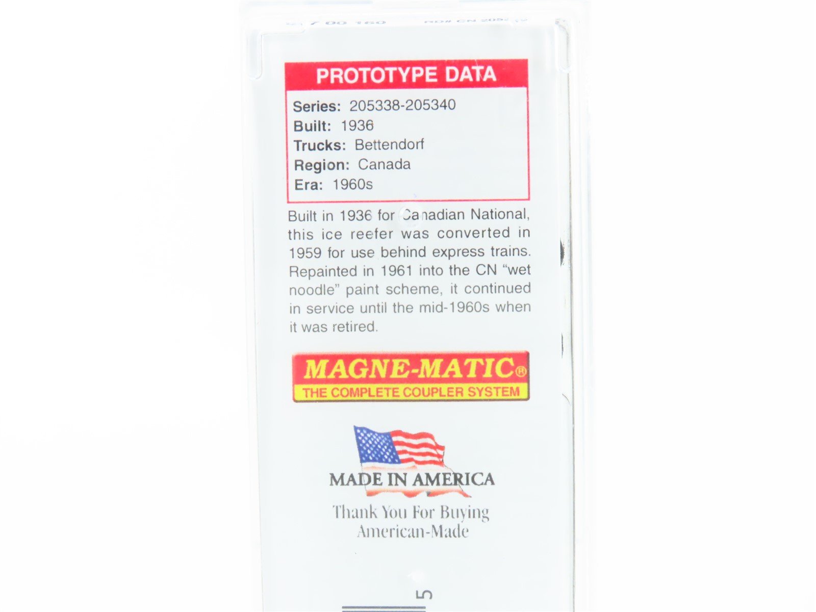 N Scale Micro-Trains MTL 04700160 CN Canadian National 40' Wood Reefer #205340