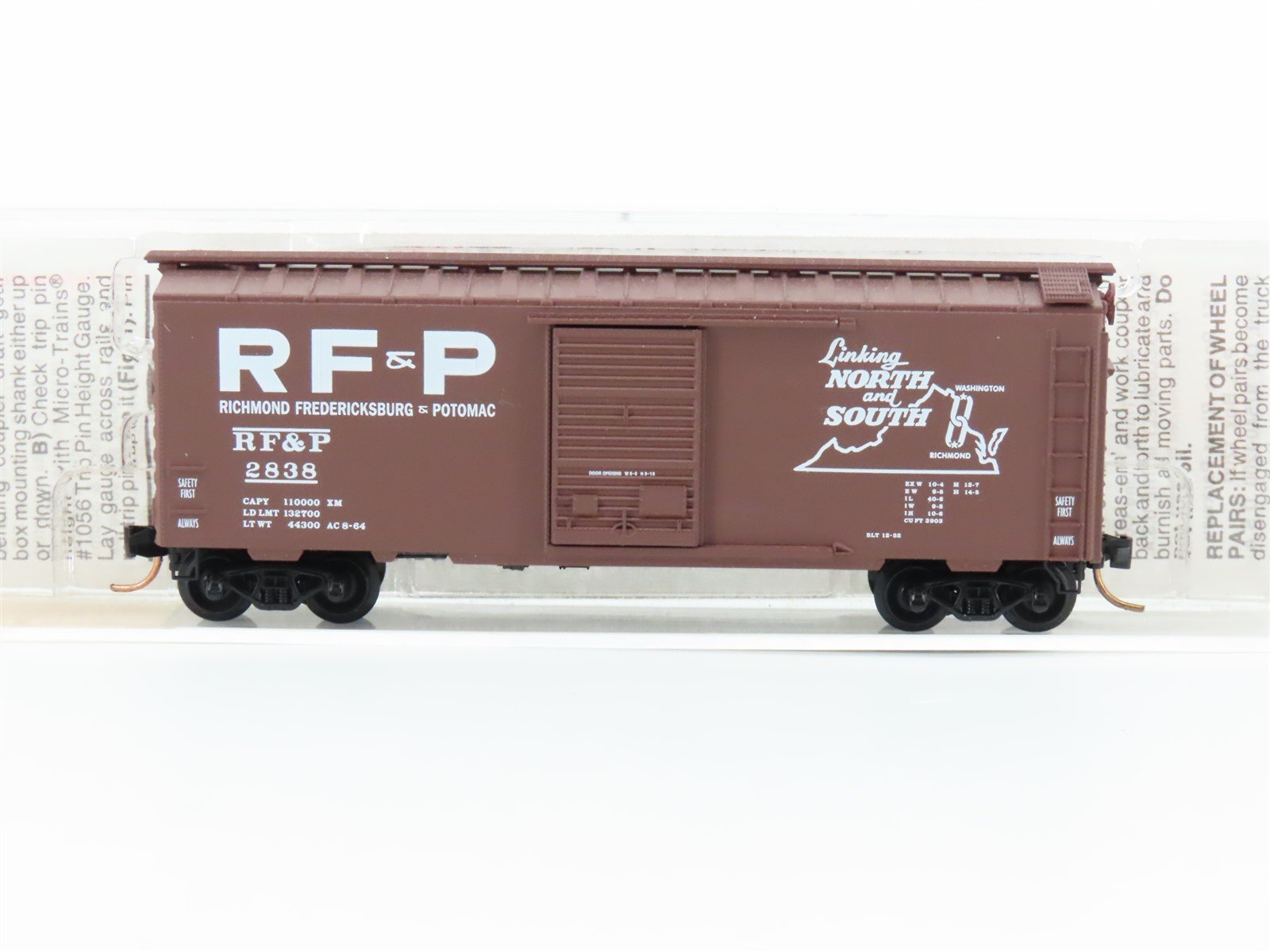 N Scale Micro-Trains MTL 20516 RFP "Linking North & South" 40' Boxcar #2838