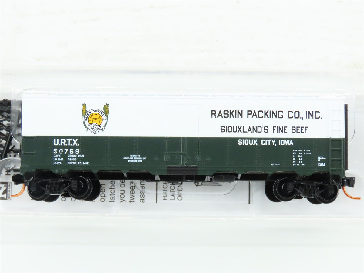 N Scale Micro-Trains MTL 05900170 URTX Raskin Packing 40&#39; Steel Reefer #60769
