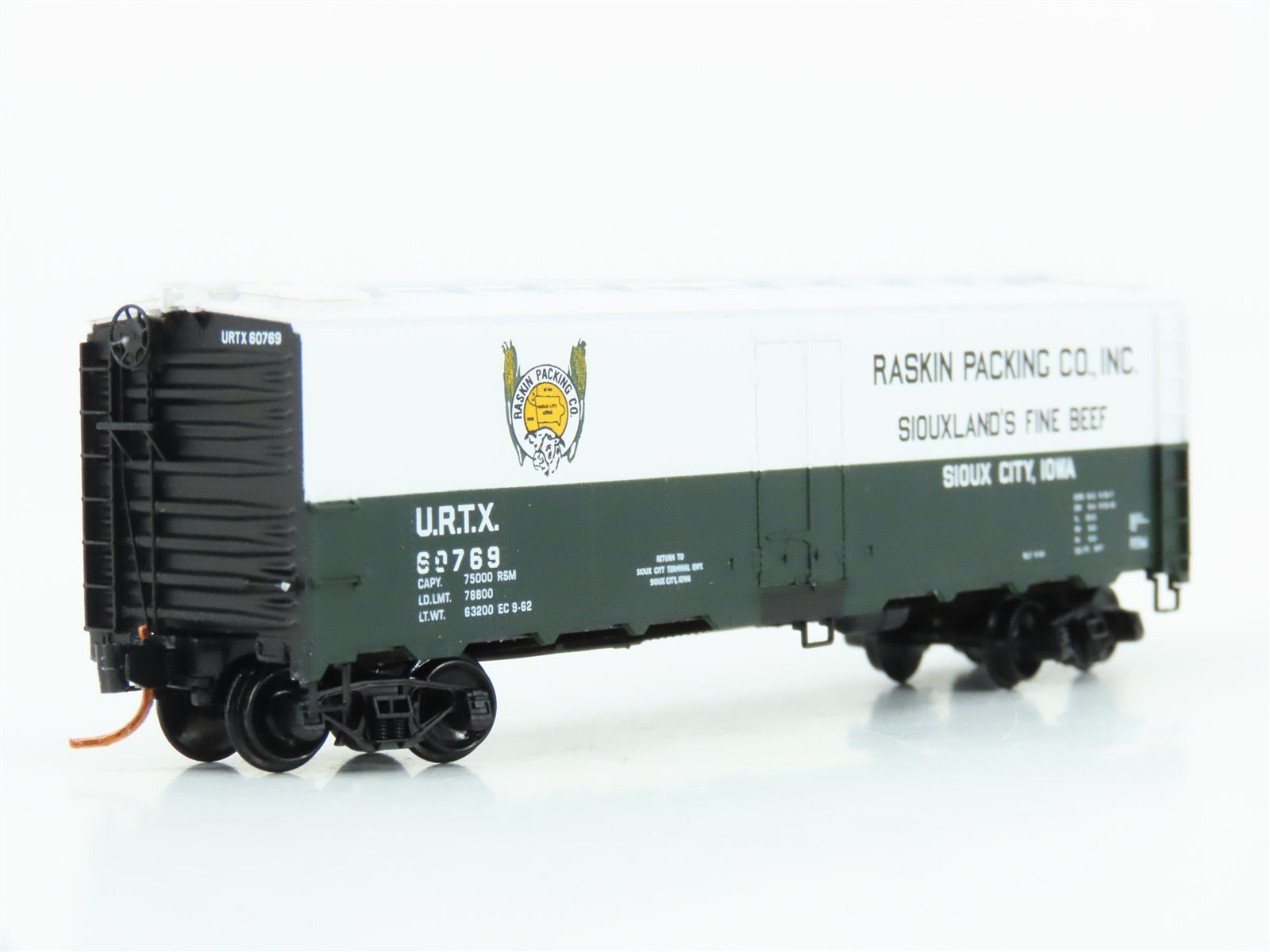 N Scale Micro-Trains MTL 05900170 URTX Raskin Packing 40' Steel Reefer #60769