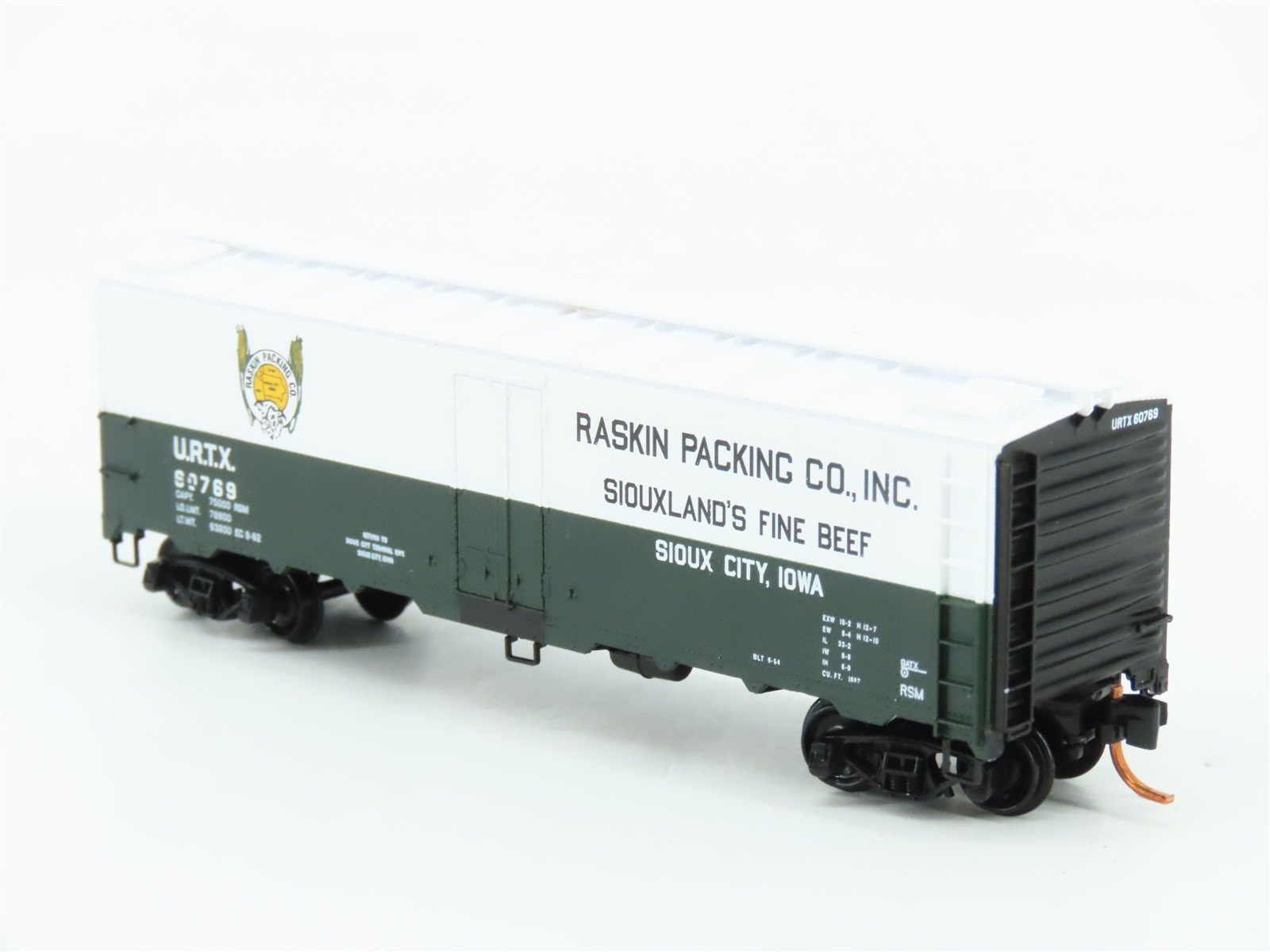 N Scale Micro-Trains MTL 05900170 URTX Raskin Packing 40' Steel Reefer #60769