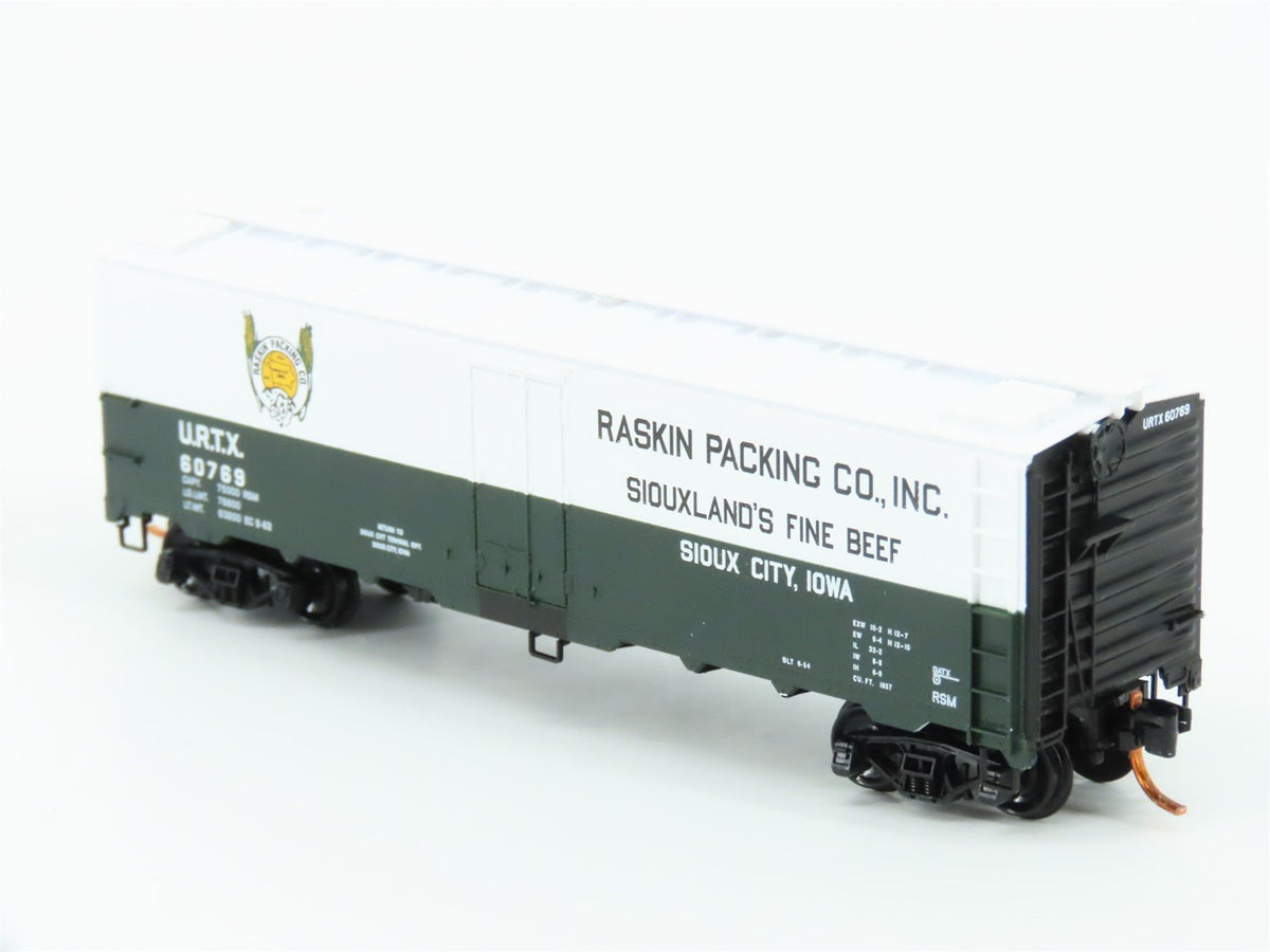 N Scale Micro-Trains MTL 05900170 URTX Raskin Packing 40&#39; Steel Reefer #60769