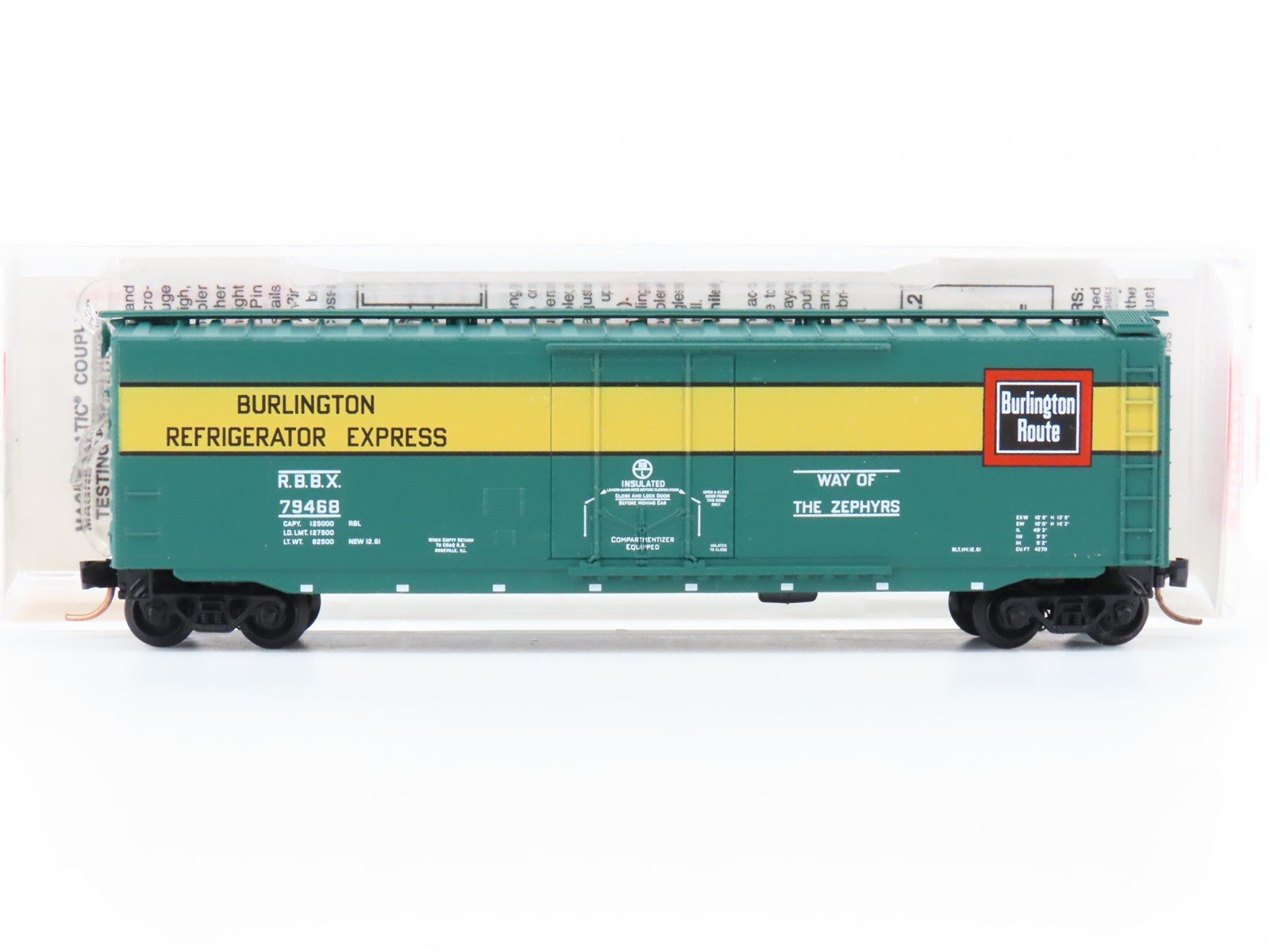 N Scale Micro-Trains MTL 32370 RBBX Burlington 50' Standard Boxcar #79468