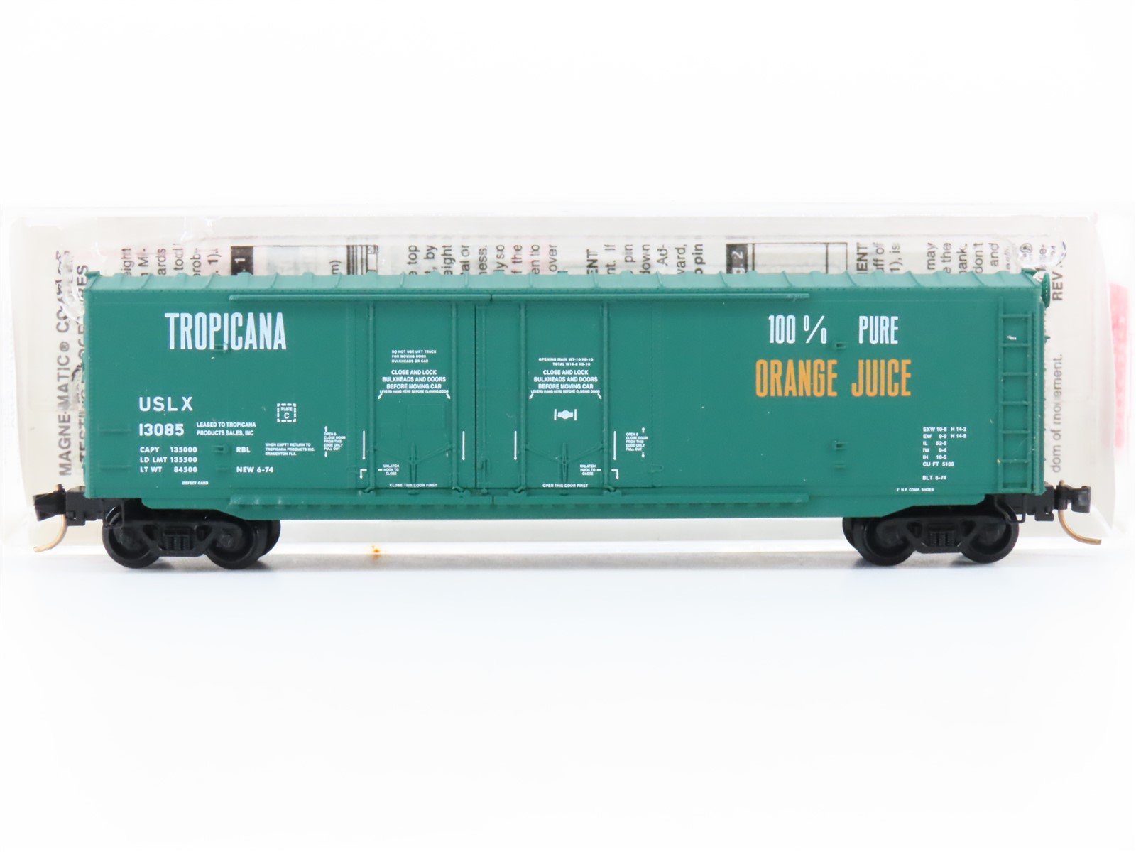 N Scale Micro-Trains MTL 75040 USLX Tropicana 50' Standard Boxcar #13085