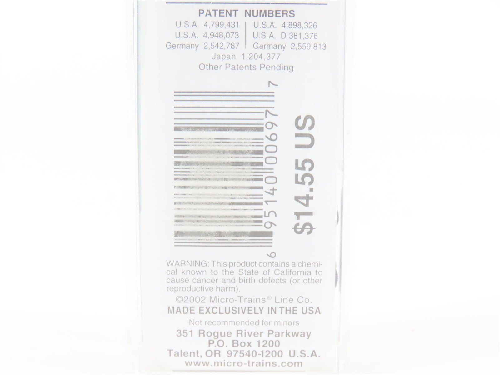 N Scale Micro-Trains MTL 75040 USLX Tropicana 50' Standard Boxcar #13085