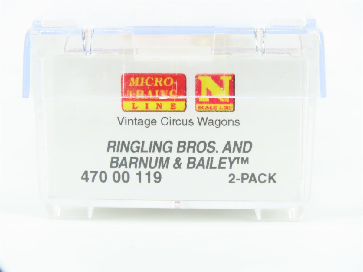 N Micro-Trains MTL 47000119 Ringling Bros Barnum &amp; Bailey Circus Wagon 2-Pack