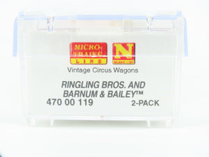 N Micro-Trains MTL 47000119 Ringling Bros Barnum & Bailey Circus Wagon 2-Pack