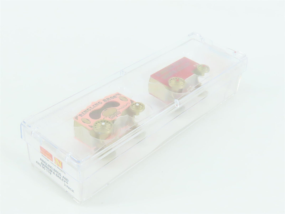 N Micro-Trains MTL 47000119 Ringling Bros Barnum &amp; Bailey Circus Wagon 2-Pack