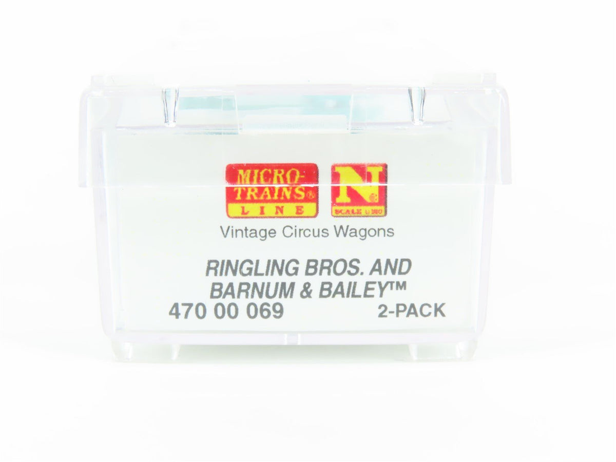 N Micro-Trains MTL 47000069 Ringling Bros Barnum &amp; Bailey Circus Wagon 2-Pack