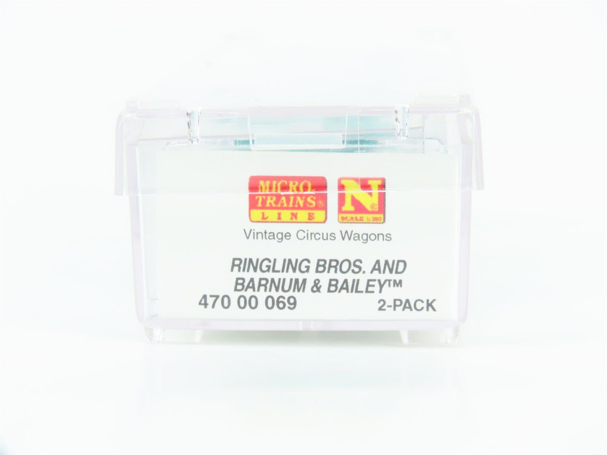 N Micro-Trains MTL 47000069 Ringling Bros Barnum &amp; Bailey Circus Wagon 2-Pack