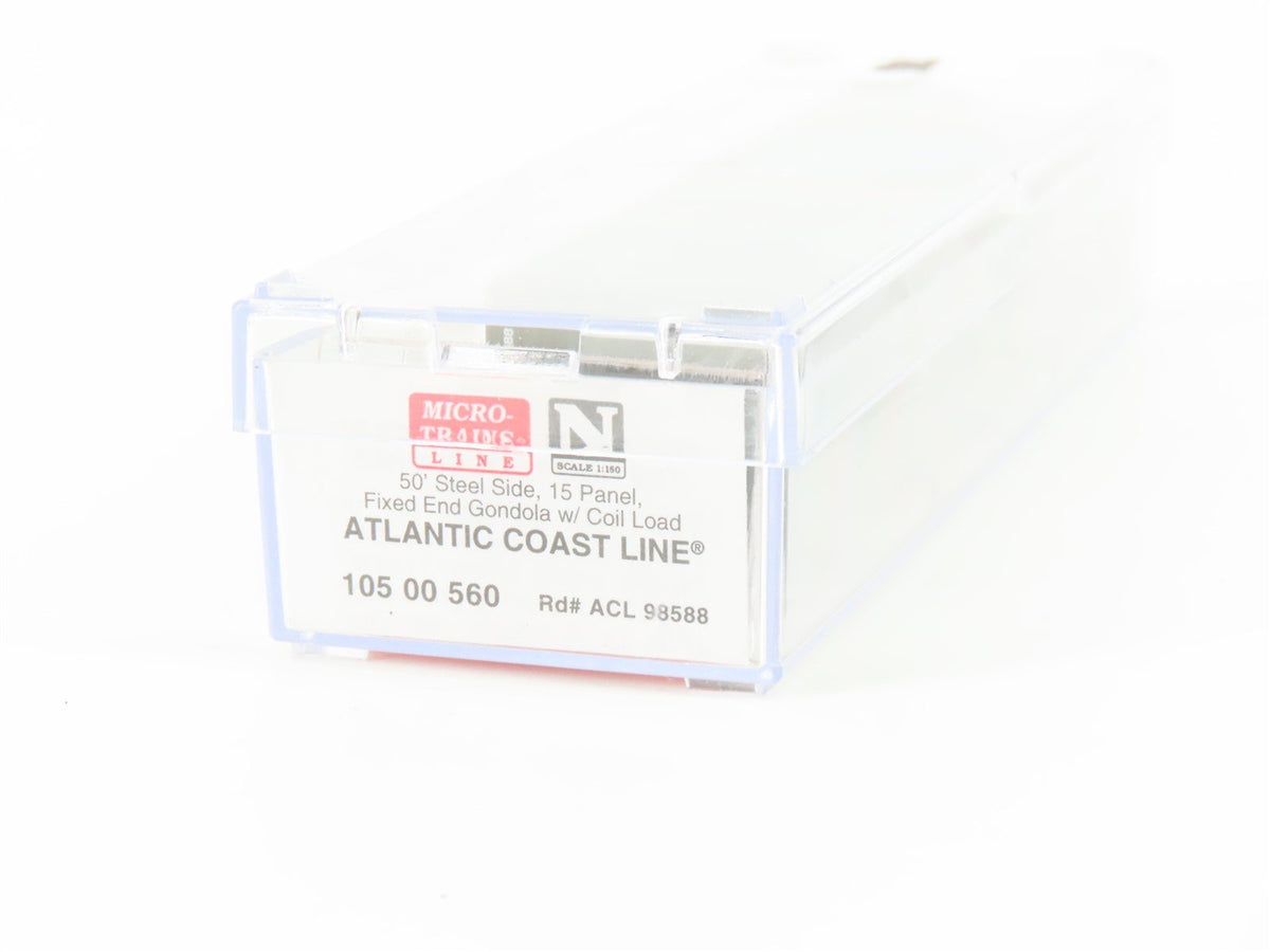 N Scale Micro-Trains MTL 10500560 ACL Atlantic Coast Line 50&#39; Gondola #98588