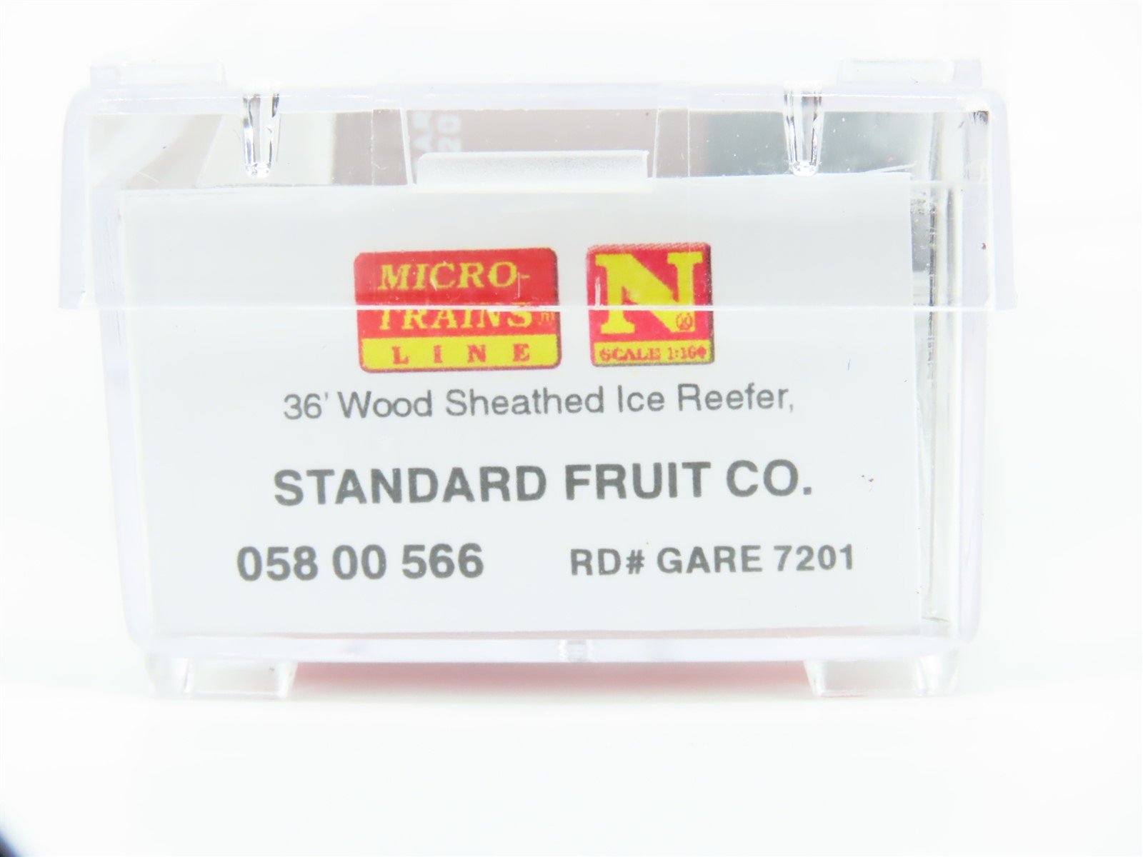 N Scale Micro-Trains MTL 05800566 GARE Standard Fruit Co. 36' Wood Reefer #7201
