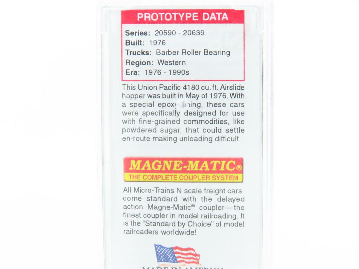 N Scale Micro-Trains MTL 09800051 UP Union Pacific 50&#39; Airslide Hopper #20619