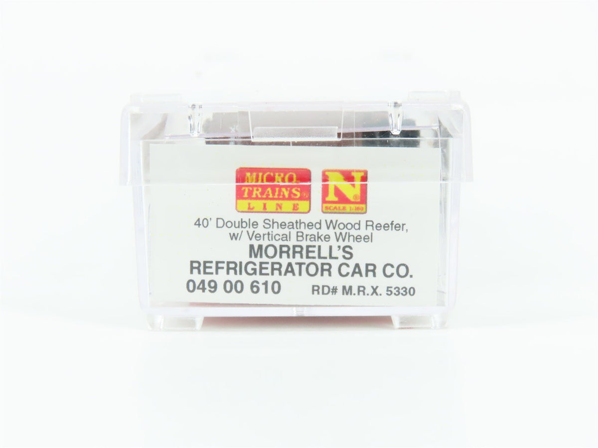 N Scale Micro-Trains MTL 04900610 MRX Morrell&#39;s Pride 40&#39; Wood Reefer #5330