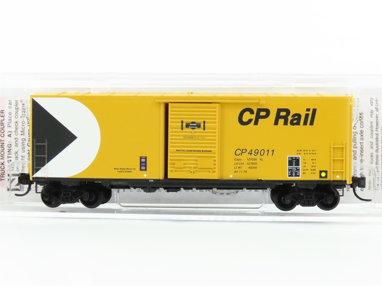 N Scale Micro-Trains MTL 07300520 CP Rail 40' Single Door Box Car #49011