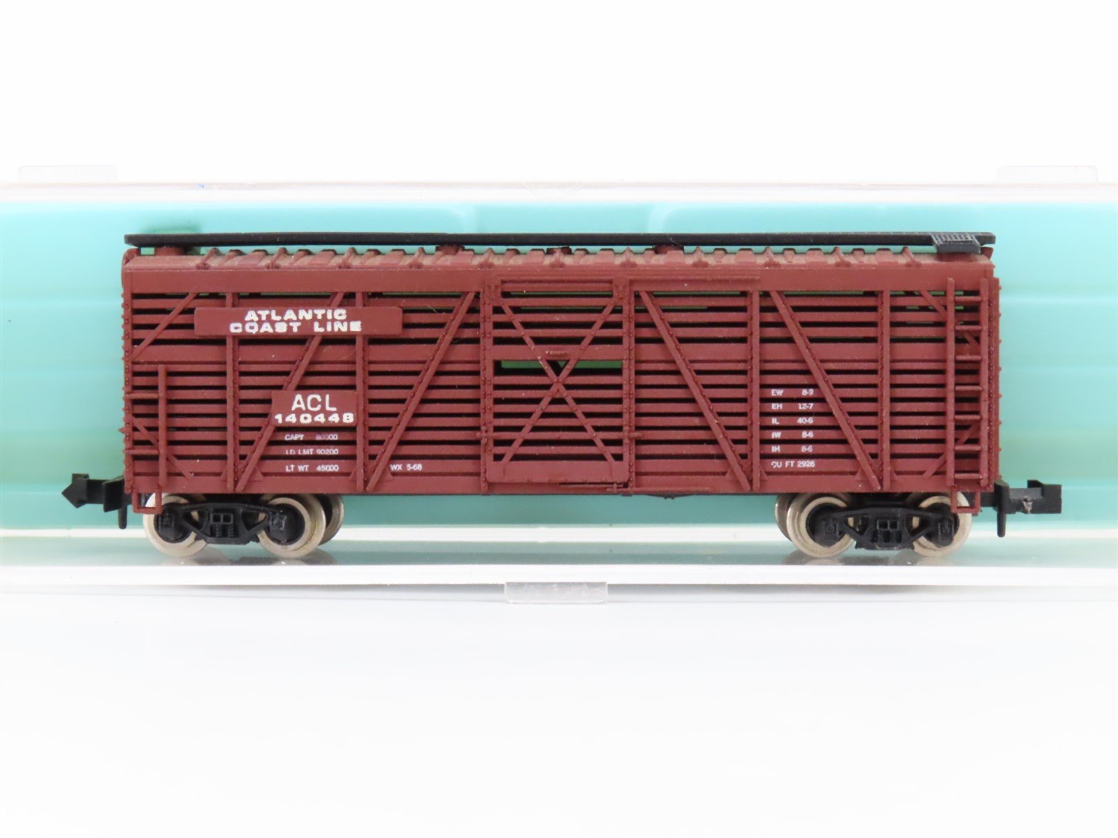 N Scale Atlas 2256 ACL Atlantic Coast Line 40' Stock Cattle Car #140448