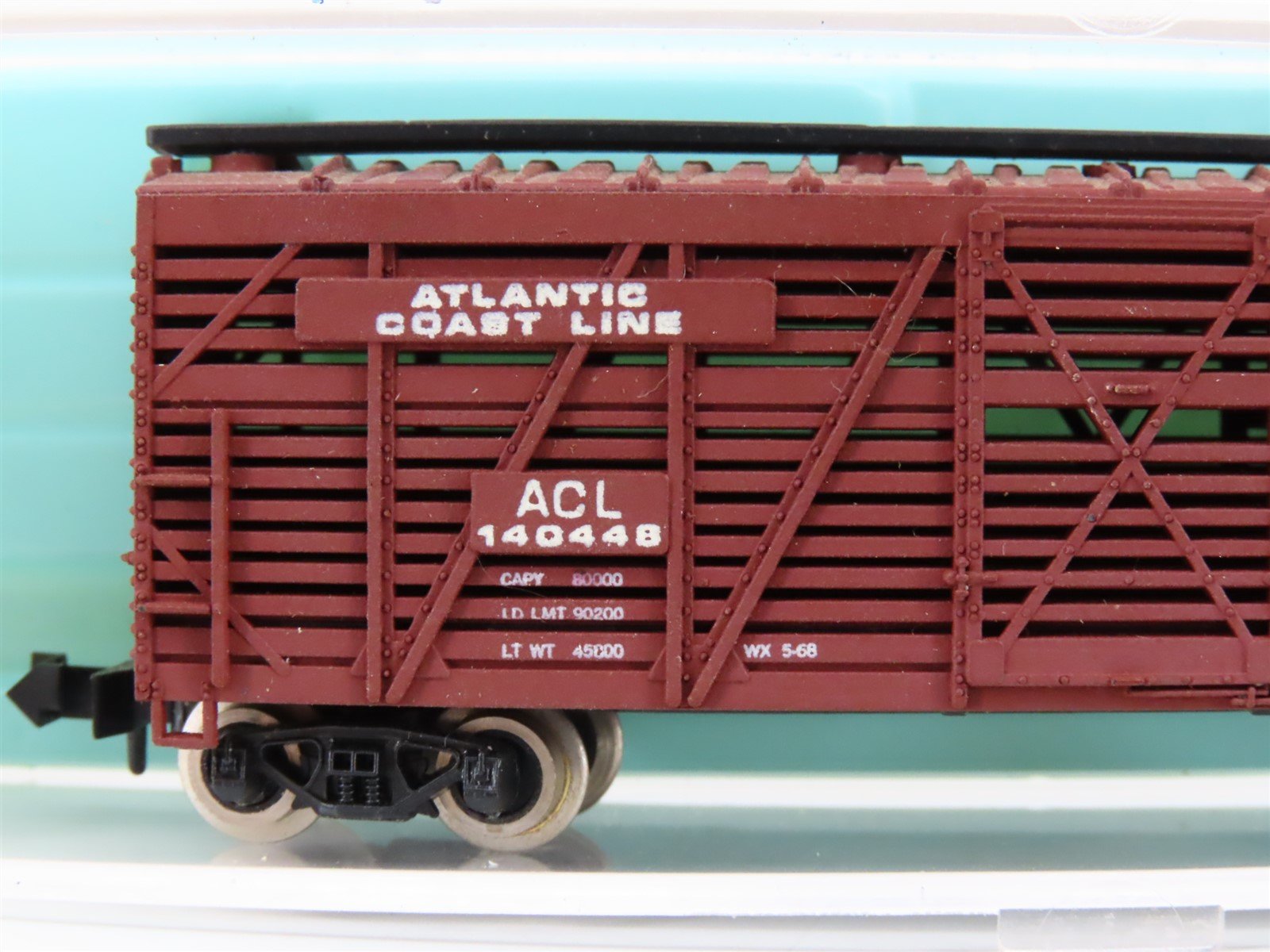 N Scale Atlas 2256 ACL Atlantic Coast Line 40' Stock Cattle Car #140448