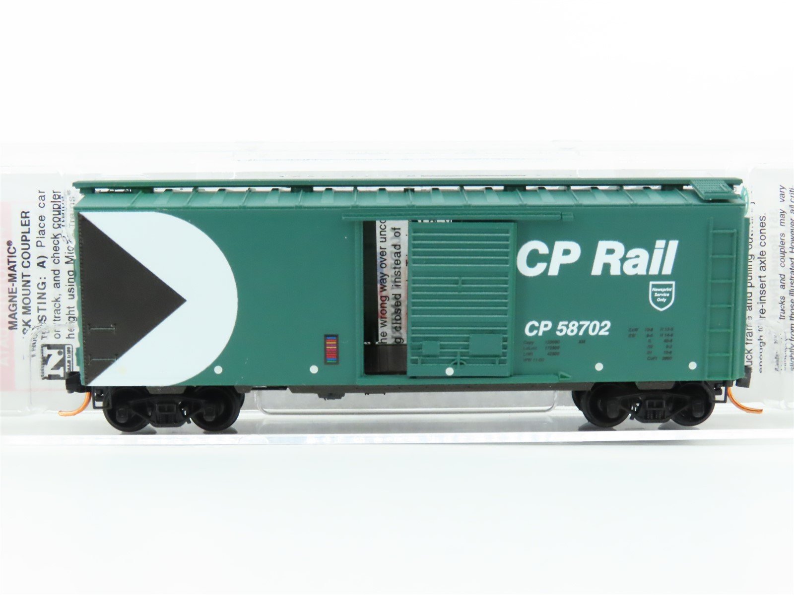 N Scale Micro-Trains MTL 02000936 CP Rail 40' Single Door Box Car #58702