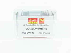 N Scale Micro-Trains MTL 02000936 CP Rail 40' Single Door Box Car #58702