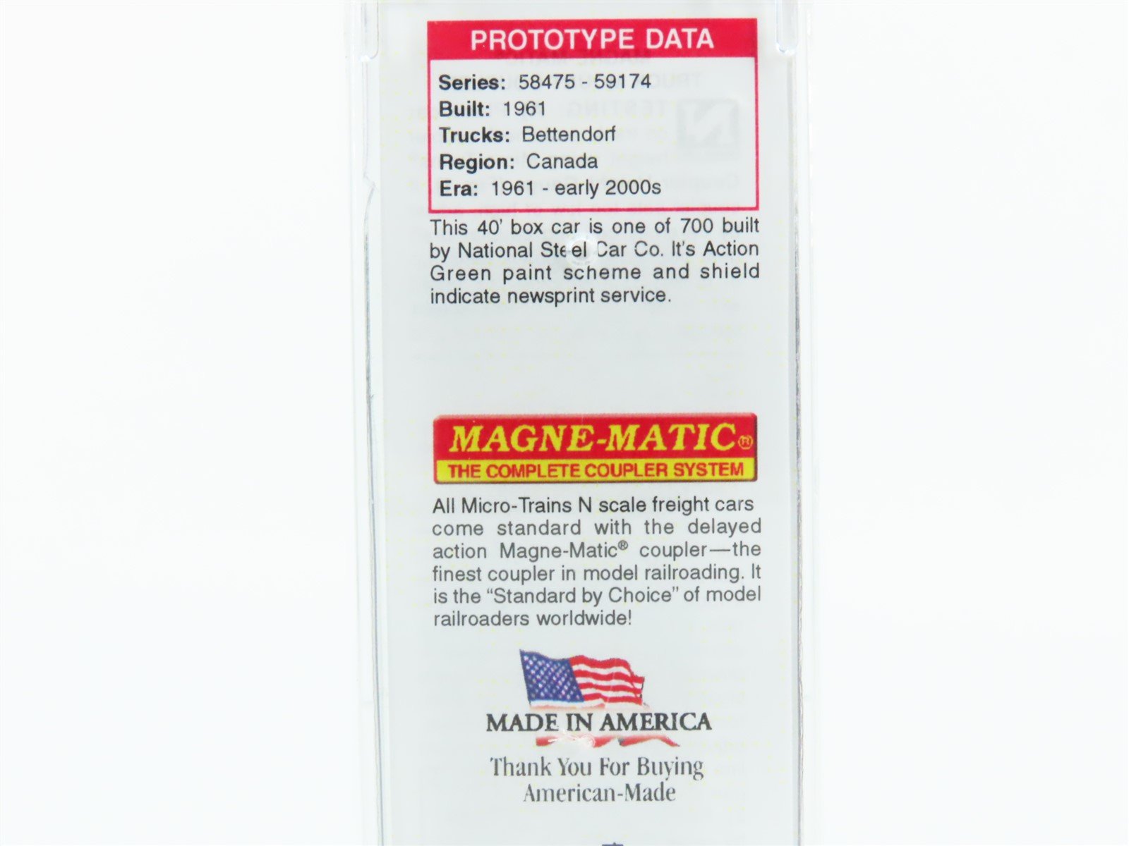 N Scale Micro-Trains MTL 02000936 CP Rail 40' Single Door Box Car #58702