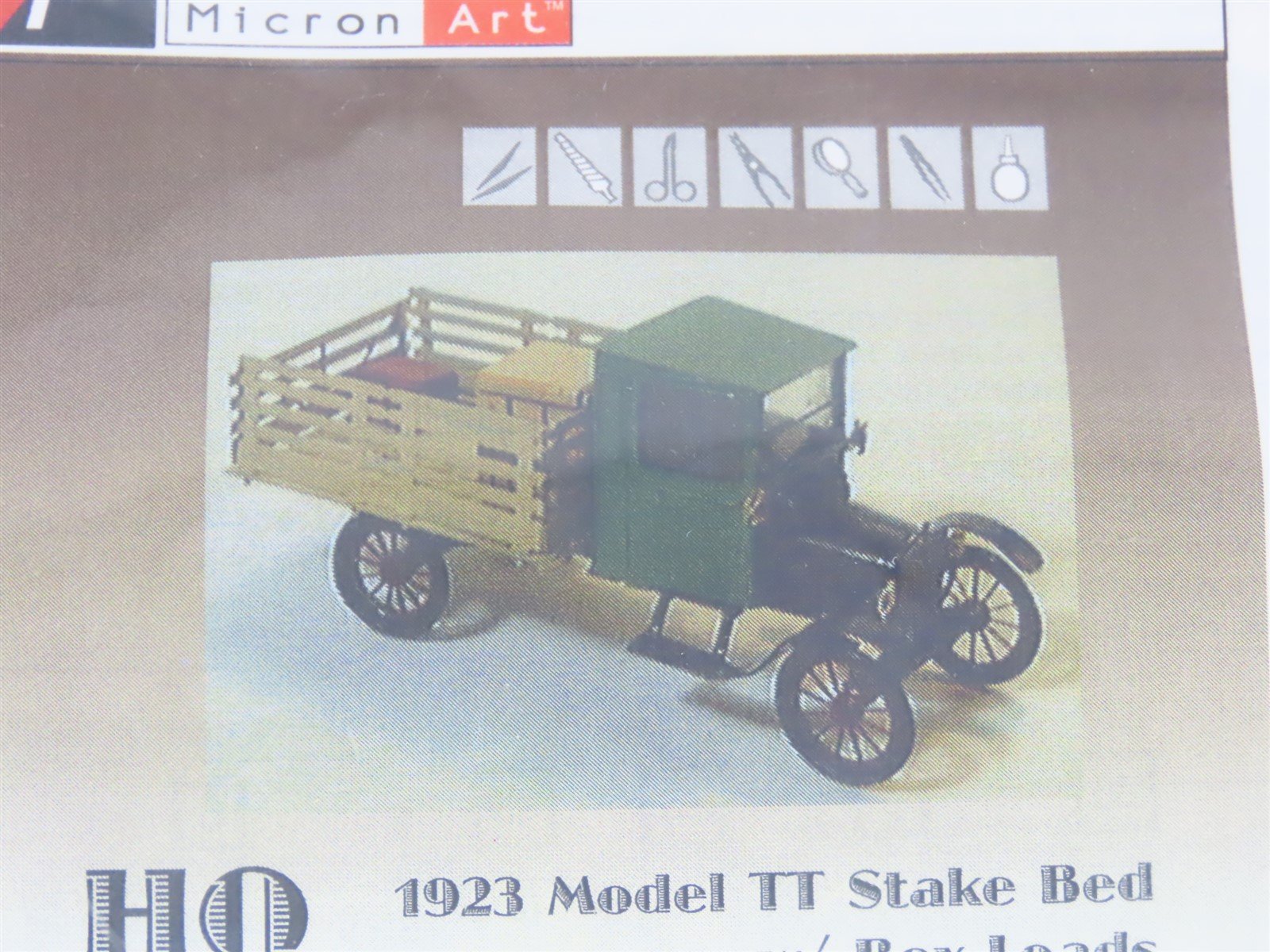 HO / N Scale Micron Art 2019 & 3019 1923 Stake Bed Truck - Brass Vehicle Kits