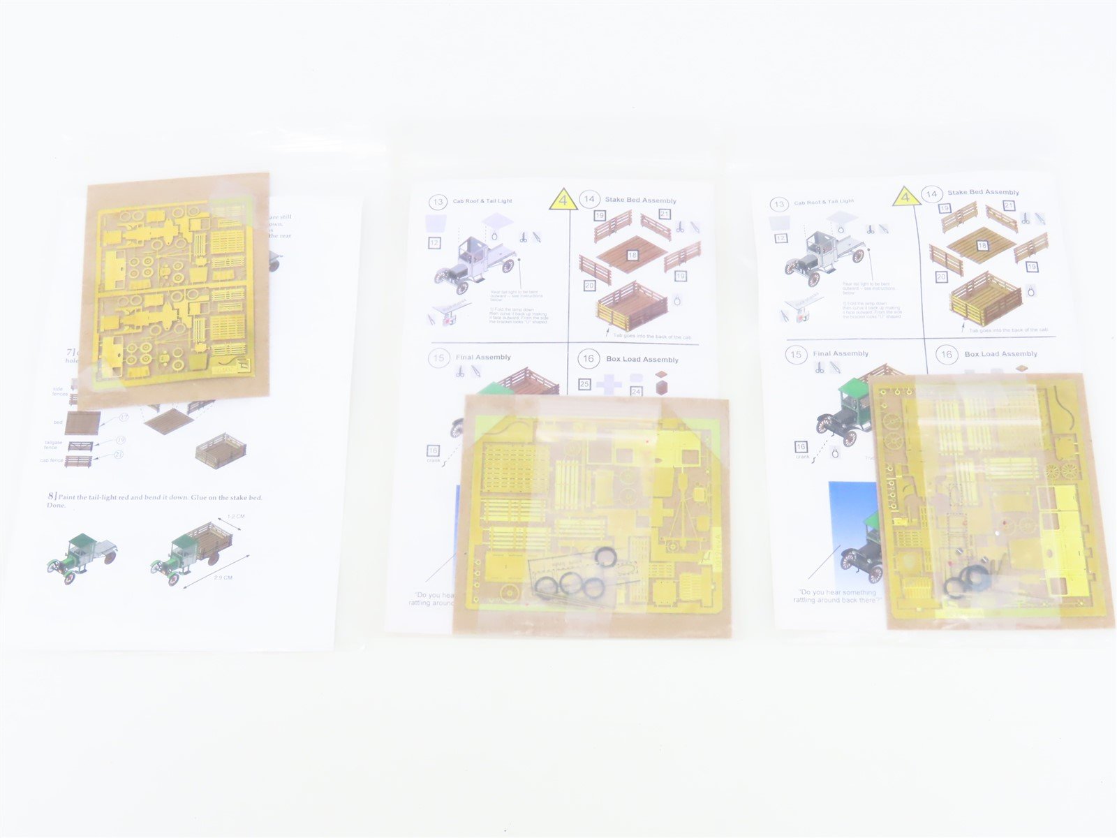 HO / N Scale Micron Art 2019 & 3019 1923 Stake Bed Truck - Brass Vehicle Kits