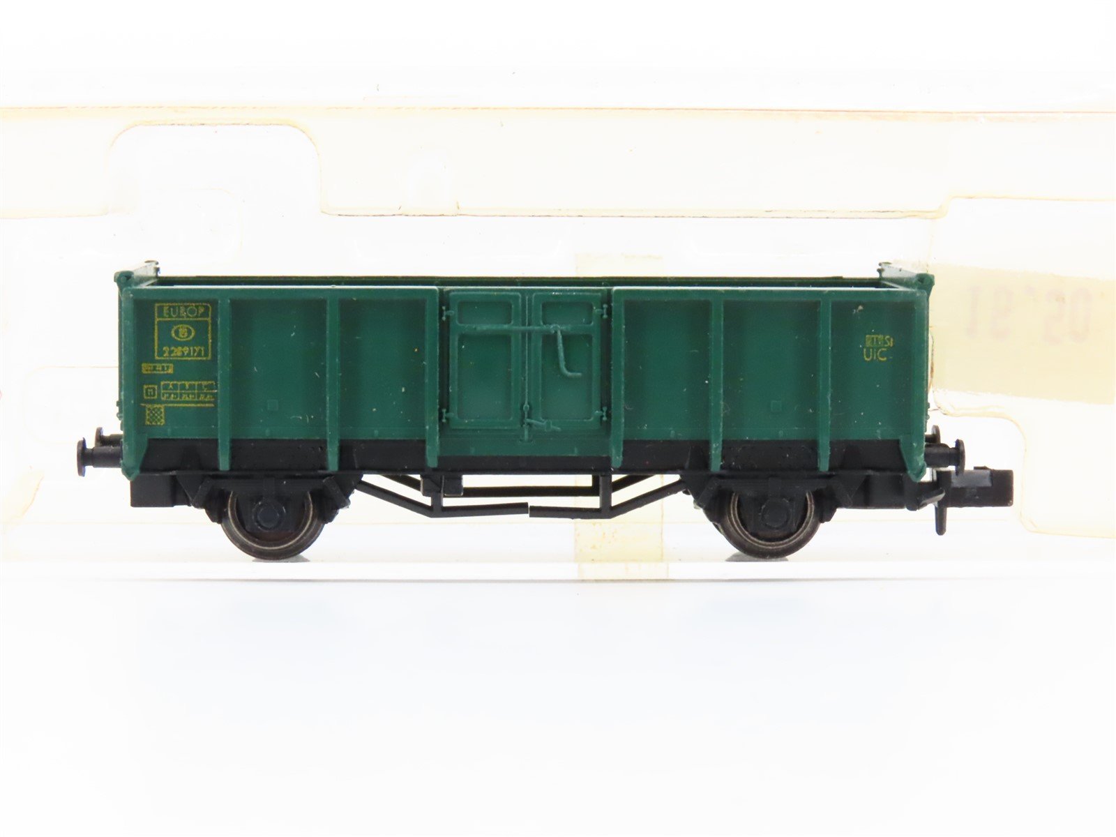 N Scale Fleischmann Green Open Top Wagon #2289171