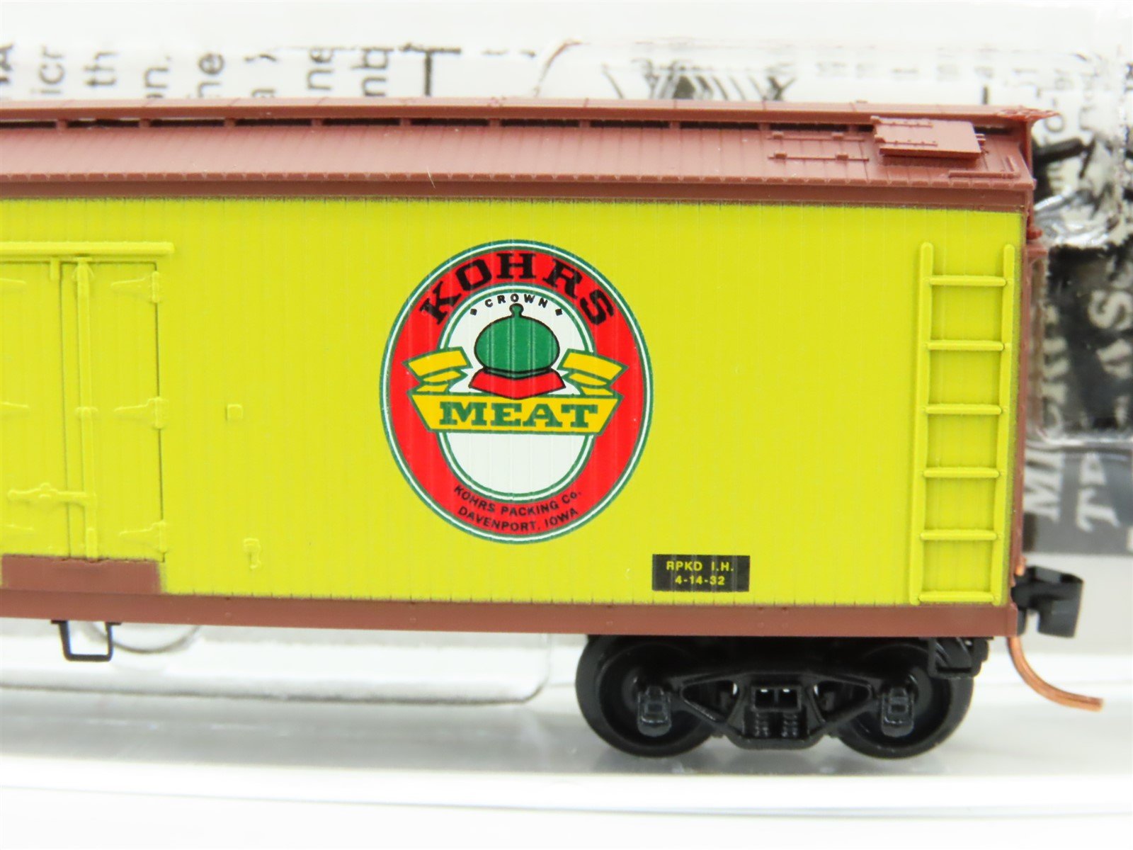 N Scale Micro-Trains MTL 49110 KOHX Kohrs Meat Packing Co. 40' Wood Reefer #2605