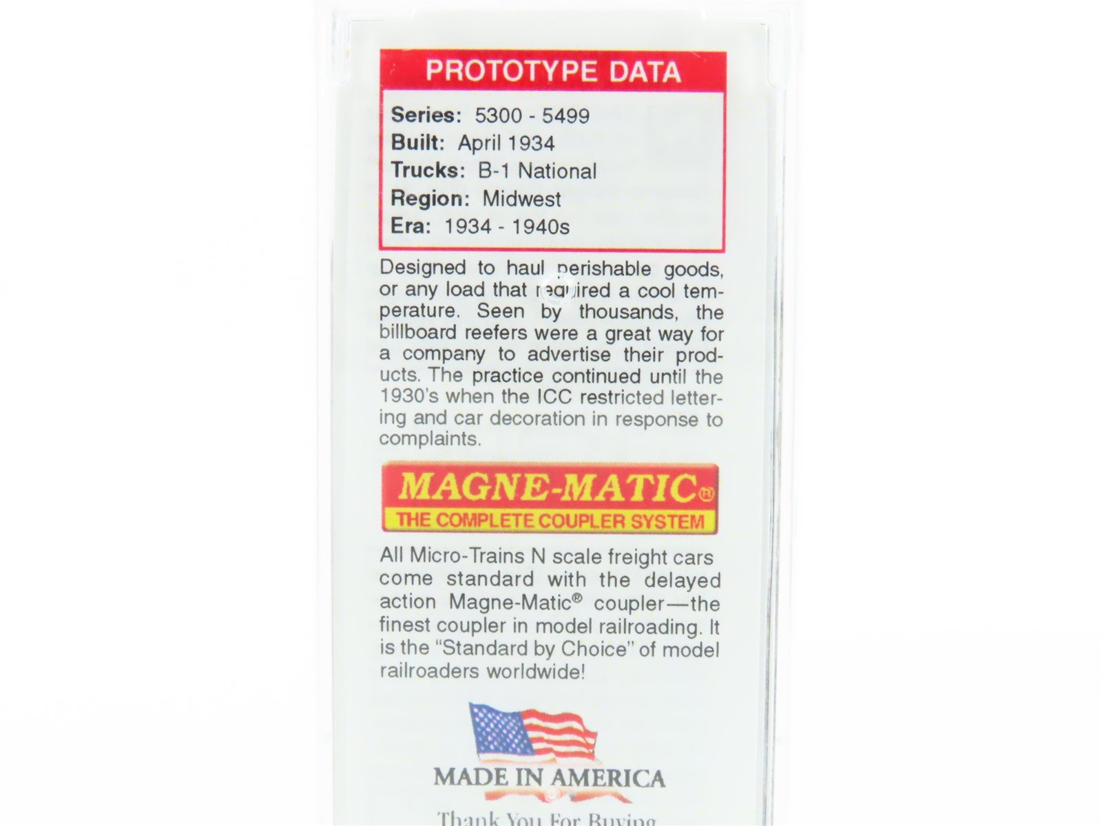 N Scale Micro-Trains MTL 04900610 MRX Morrell's Pride 40' Wood Reefer #5330